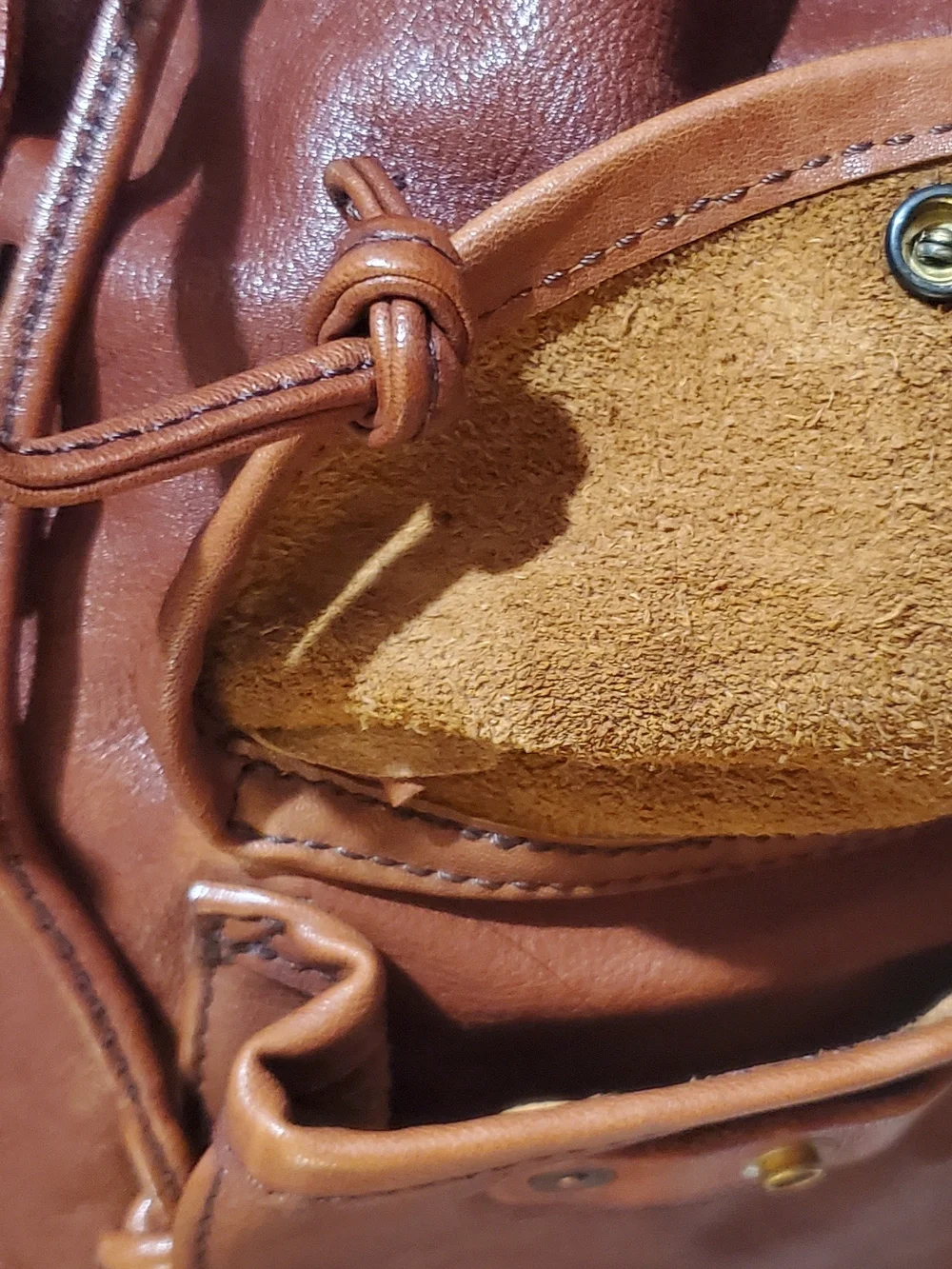 Ralph Lauren Double RL Brown Leather Backpack